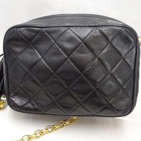 Chanel Chain Shoulder Bag Crossbody Lambskin Black - Picture 3 of 8